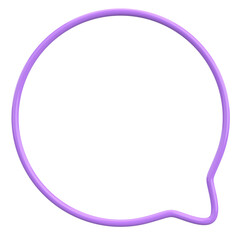 Speech Bubble. Text Box. 3D Illustration.