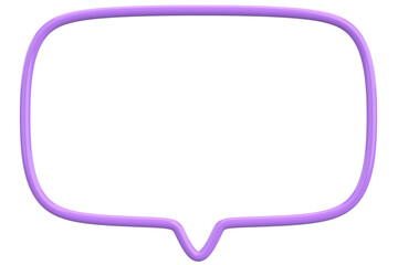 Speech Bubble. Text Box. 3D Illustration.