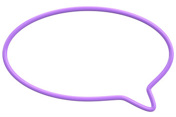 Speech Bubble. Text Box. 3D Illustration.