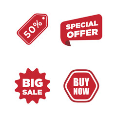 vector flat design sales label collection