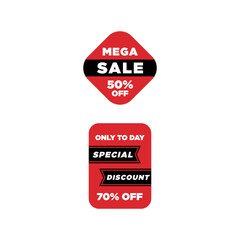 Vector  sale stickers collection