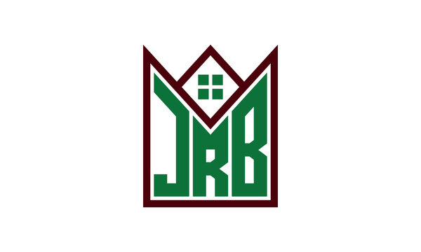 JRB initial letter real estate builders logo design vector. construction ,housing, home marker, property, building, apartment, flat, compartment, business, corporate, house rent, rental, commercial