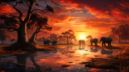 Sunset Serenade: An Enchanting Wildlife Symphony