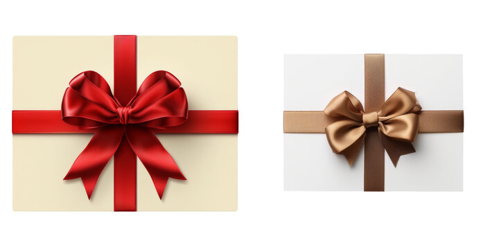 Gift Card Set Isolated on Transparent or White Background, PNG