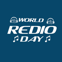 Fototapeta premium World Radio Day. 4 February. Tower signal icon. Poster, banner, Flyer, card, design with background. Flat design vector illustration.