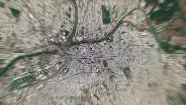 Zoom from space on Culiacan - Mexico