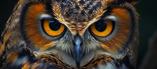A close up of an Eastern Screech Owl's face reveals its large yellow eyes, sharp beak, and amazing adaptation as a bird of prey.