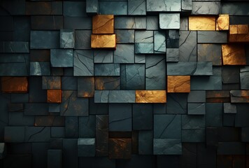 Blocks wall background for graphics use. Created with Ai