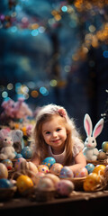 Fototapeta na wymiar The Easter Bunny's Little Helper