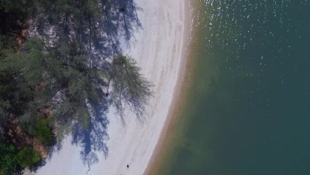 Island Langkawi Tanjung Rhu Beach malysia Marvelous aerial top view flight drone