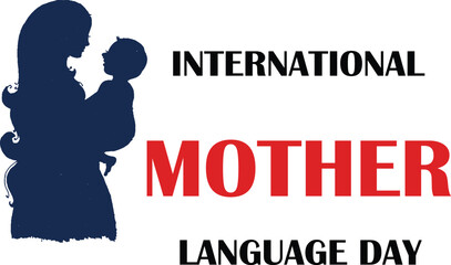 International Mother Language Day creative design for poster, banner vector flyer, and illustration. 3D - obrazy, fototapety, plakaty