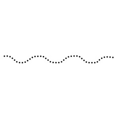 Wavy Zig Zag Dotted Line 
