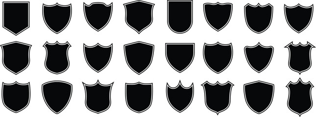 Shield icon set. Shields. Protect shield security vector.  Shield security vector. Collection of security shield icons. Security s Hield symbols. Vector illustration19