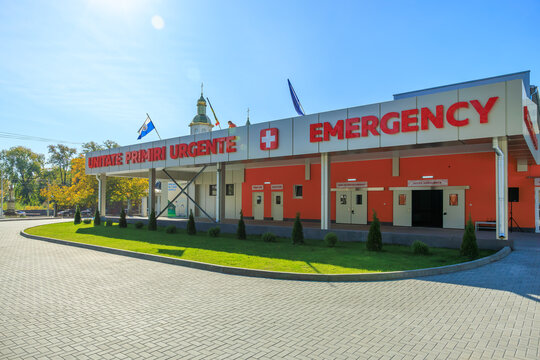 The emergency room of a city hospital. October 19, 2023 Balti Moldova, for editorial use.