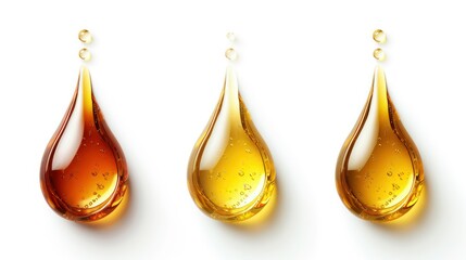 oil drop isolated on white background