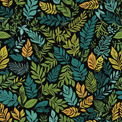 seamless leaf pattern.