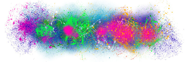 abstract colorful ink explosion spray element
