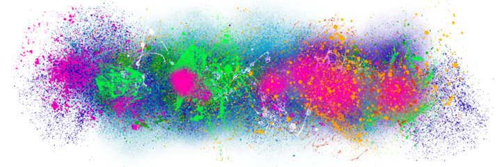 abstract colorful ink explosion spray element