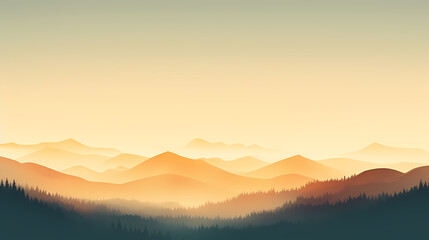 Mountain peak illustration, mountain aerial photography PPT background illustration