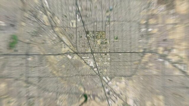 Earth Zoom on Mexicali City - Mexico