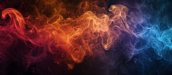 Fototapeta premium Abstract smoke on dark background for design projects