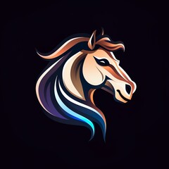 vector design horse Mascot gaming and esport logo