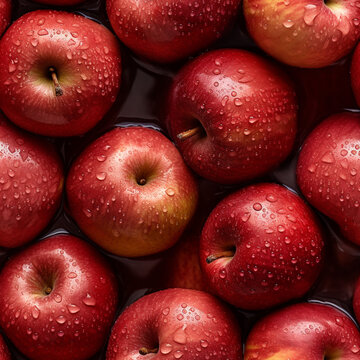 Apples Background Apple Seamless Fruit Pattern