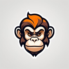 vector design monkey Mascot gaming and esport logo