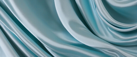 Blue Silk Waves Background