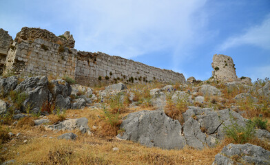 Fototapeta na wymiar Anavarza Ancient City in Adana, Turkey.