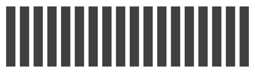 Cross walk icon. vertical line black on white