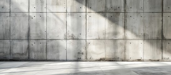 Stock photo of a concrete wall with a tree shadow