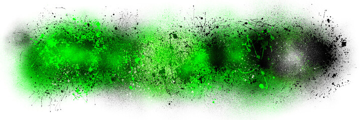explosion of transparent green and black paint spray - obrazy, fototapety, plakaty