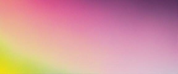 Obraz premium Pink green yellow purple grainy gradient summer background abstract header poster banner design, copy space