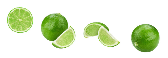 Fresh organic lime isolated