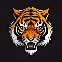 vector design tiger Mascot gaming and esport logo