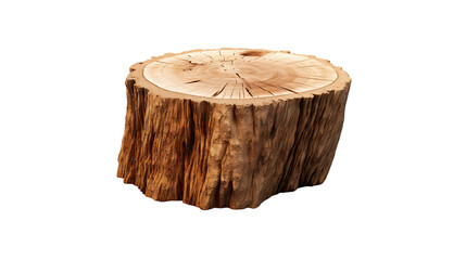 wood stump isolated on white