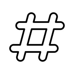 Hashtag line icon vector design