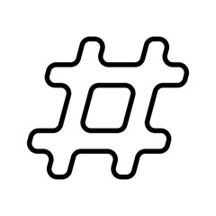 Hashtag line icon vector design