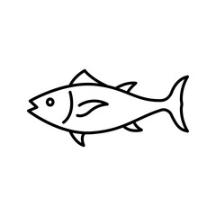 Tuna line icon vector design
