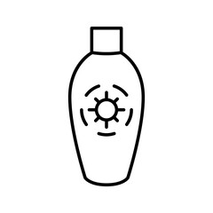 Sunscreen line icon vector design