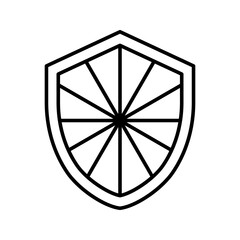 Shield line icon vector design