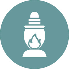 Gas Lamp Icon Style