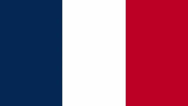 Animated illustration of French flag for background in flat design