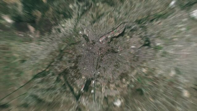 Earth Zoom on Tlaxcala de Xicohtencatl City - Mexico