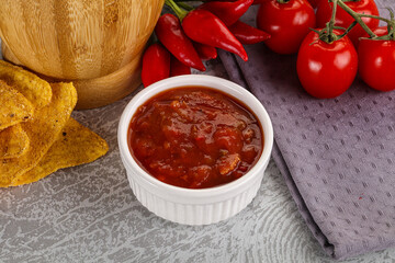 Spicy mexican sauce Salsa dip