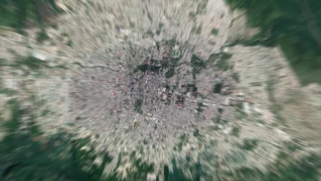 Earth Zoom on Tuxtla Gutierrez City - Mexico