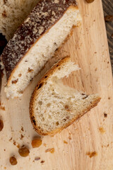 fresh and sweet wheat bun with raisins