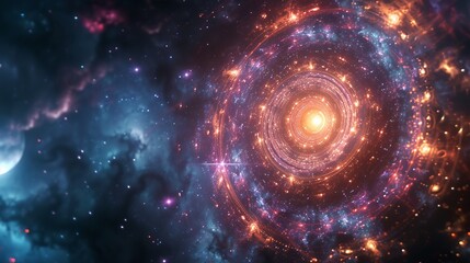 Karmic Spirals: Exploring the Cosmic Dance of Spiritual Science, Ascension, and the Universal Karma - obrazy, fototapety, plakaty