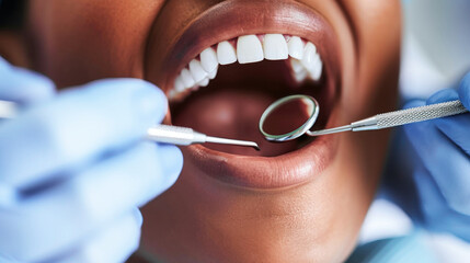 Dentist Examines Womans Teeth